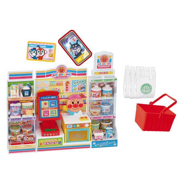 セルフレジでおかいもの！おしゃべりいっぱいアンパンマンコンビニ