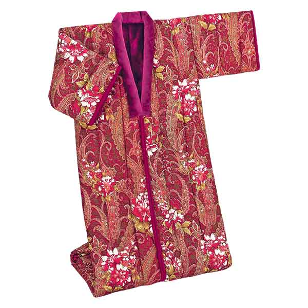 遠赤綿入り暖かボアかいまき布団 ワイン