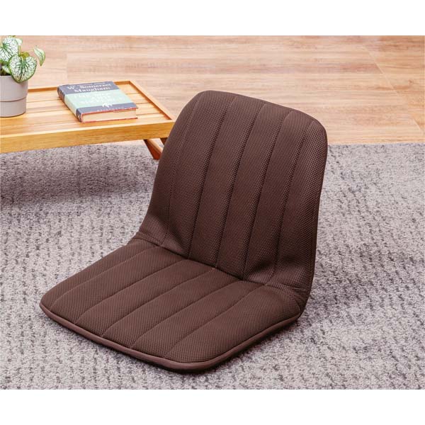 リクライニング背筋サポートチェア ダークブラウン