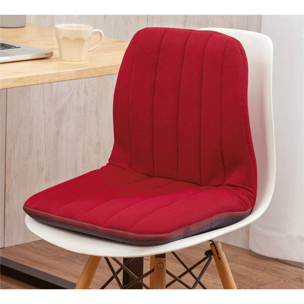 リクライニング背筋サポートチェア レッド