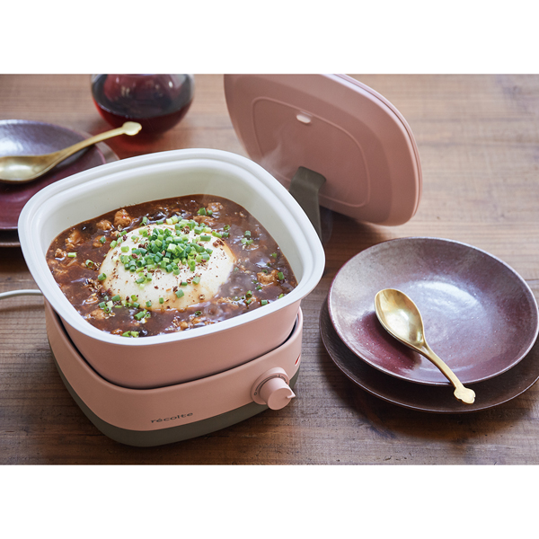 レコルト ポットデュオ キャレ グレイッシュピンク